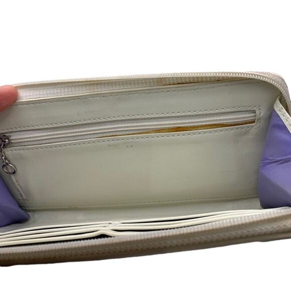 COACH Tan Cream Signature Canvas Wristlet Wallet - Picture 7 of 10